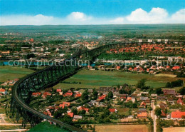 73618198 Rendsburg Hochbruecke Nord-Ostsee-Kanal Hochseedampfer Fliegeraufnahme  - Rendsburg