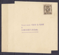 Bande D'impriné Affr. PREO 10c Olive (type N°420) Surch. [I-I-40 / 31-XII-40] Pour DIEKIRCH Luxembourg - Typos 1936-51 (Petit Sceau)