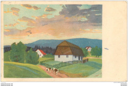 PAYSAGE ET VACHES PAR ILLUSTRATEUR NON SIGNEE  VOYAGEE DE YOUGOSLAVIE - Zonder Classificatie