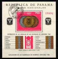 Panama Block 92 Gestempelt Olympiade Grenoble #HR753 - Panama