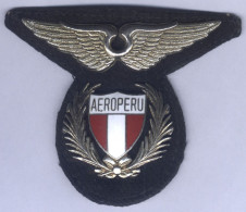 Insigne De Casquette Aéro Pérou - Personnel Navigant - Crew-Abzeichen