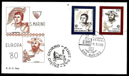 FDC EUROPA 1980 -  - Covers & Documents