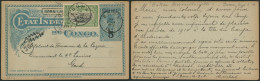 Congo Belge - EP Au Type N°31TT (SBEP) + N°54 Sur Surcharge "Boma Carte Incomplète" (Bateau Bruxellesville 3) De Boma (1 - Enteros Postales