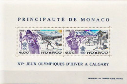 Monaco MNH Minisheet - Hiver 1988: Calgary