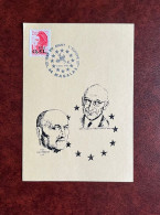 France 1992 - Entier Postal  En Avant L'Europe  - Liberté 0.31 Ecu - Hommage à R.Schuman Et J.Monnet Par A.Phil Magalas - Kartenbriefe