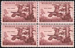 USA 1956, Wildlife Conservation Birds - Block Of 4 V. MNH - Gallinacées & Faisans