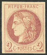 * Report I. No 40Ab, Brun-rouge, Pli De Gomme Mais Superbe. - RR (Un Des Timbres Les Plus Rares De France) - 1870 Ausgabe Bordeaux