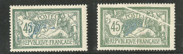 * Merson. Variétés. Nos 143c, 143n. - TB (N°et Cote SM) - Sonstige & Ohne Zuordnung