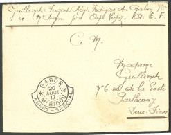 Lettre Cad "Gabon/M'Bigou/Agent Spécial" Août 17, Sur Enveloppe En FM Pour La France, Au Verso, Cad Sindar, Lambarené Et - Sonstige & Ohne Zuordnung