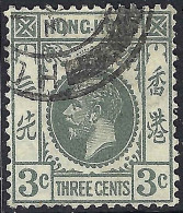 HONG KONG 1931 KGV 3c Grey SG119 Used - Neufs