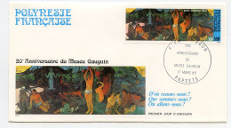 Enveloppe Timbres Premier Jour D'émission.Polynésie.Papeete 17 Mars 85.Polynésie Française Anniversaire Du Musée Gauguin - Sonstige & Ohne Zuordnung