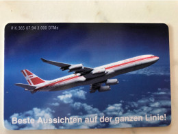 CHIP CARD GERMANY  PLANE  AIR   MAURITIUS - Airplanes