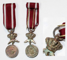Médaille-BE-014A-V2-di_ag_Ordre De La Couronne_Argent_diminutif_poinçonnée_21-07-2 - Belgio