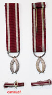 Médaille-BE-012A-di_Ordre De La Couronne_Palmes Argent_diminutif  Et Fixe Ruban De Rappel_21-05 - Belgique