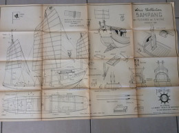 Ancien Grand Plan MRB Maquette ( Bateau ) SAMPANG Des Fleuves De Chine - Andere Plannen