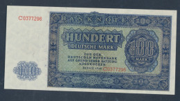 DDR Rosenbg: 346F1) Serie C, Querstrich Bei Mittleren Null Rechter Rand Bankfrisch 1948 100 Deutsche Mark (9810553 - 100 Mark