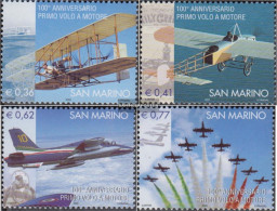 San Marino 2097-2100 (complete Issue) Unmounted Mint / Never Hinged 2003 Aircraft - Neufs