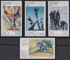 F-EX50246 GERMANY DDR MNH 1980 WINTER OLYMPIC GAMES LAKE PLACID ART PAINTING.  - Hiver 1980: Lake Placid