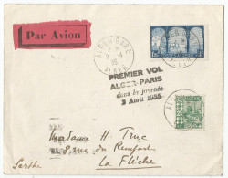 Algérie Premier Vol Dans La Journée Alger - Paris 1935 - Posta Aerea