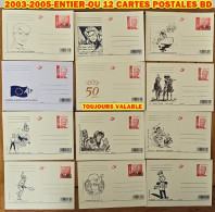 2003-2005-ENTIER-OU 12 CARTES POSTALES BD * IMPORTANT PRE TIMBREES - Illustrated Postcards (1971-2014) [BK]