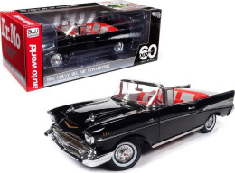 AutoWorld - CHEVROLET BEL AIR Convertible 1957 Noir 007 Dr. No Réf. AWSS134 Neuf 1/18 - Andere & Zonder Classificatie