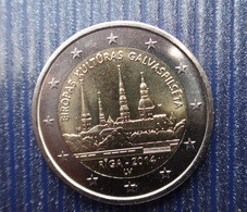 (!)  Lettland Latvia 2014  -- 2 Euro Gedenkmünze Riga Old City ,  Münze  Coin CIRCULATED - Lettonie