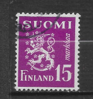 FINLANDE  : N°  366   "  ARMOIRIES " - Usados