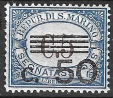 SAN MARINO -1940 - SEGNATASSE - C.50/5 - NUOVO MNH** ( YVERT TX 59 - MICHEL PD 60 - SS  SG 61) - Timbres-taxe