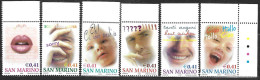 SAN MARINO -2002 - MESSAGGI - SERIE 6 VALORI - NUOVA MNH** ( YVERT 1837\42 - MICHEL 2044\9 - SS  1887\92) - Unused Stamps