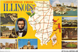 AETP6-USA-0484 - GREETINGS FROM ILLINOIS - Autres & Non Classés