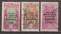 Oubangui N° 80, 82, 83 - Used Stamps