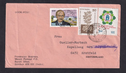 INDIA - Book Post, Envelope Sent From India To Switzerland, Nice Franking / 2 Scans - Other & Unclassified