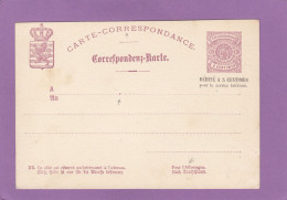 P 25. "R" VON CORRESPONDANCE GESPALTEN, 2TER "L" VON ALLEMAGNE KOPFSTEHEND. - Stamped Stationery