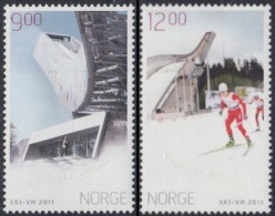 Norwegen Mi.Nr. 1746-47 Nordische Ski-WM Oslo (2 Werte) - Unused Stamps