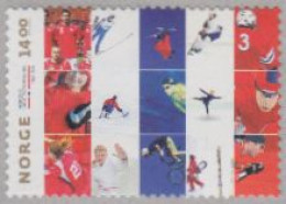 Norwegen Mi.Nr. 1743 Norweg.Sportbund, Szenen Aus 15 Sportarten, Skl. (14,00) - Unused Stamps