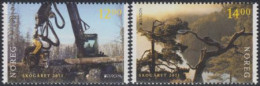 Norwegen Mi.Nr. 1758-59 Europa 11, Der Wald (2 Werte) - Ungebraucht
