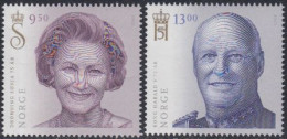 Norwegen Mi.Nr. 1775-76 Königin Sonja, König Harald V (2 Werte) - Unused Stamps