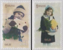 Norwegen Mi.Nr. 1770-71 Weihnachten, Junge Und Mädchen, Skl. (2 Werte) - Unused Stamps