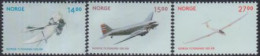 Norwegen Mi.Nr. 1785-87 Norweg.Luftfahrt (3 Werte) - Unused Stamps