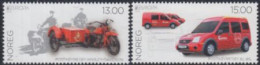 Norwegen Mi.Nr. 1816-17 Europa 13, Postfahrzeuge (2 Werte) - Ongebruikt
