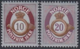 Norwegen Mi.Nr. 1831-32 Freim. Posthorn (2 Werte) - Unused Stamps