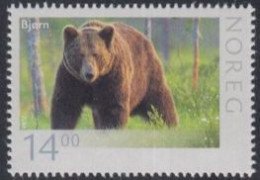 Norwegen Mi.Nr. 1878 Wildlebende Tiere, Braunbär, Skl. (14,00) - Unused Stamps