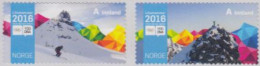 Norwegen Mi.Nr. 1901-02 Olympische Jugend-Winterspiele 2016, Skl. (2 Werte) - Unused Stamps