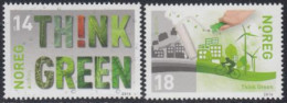 Norwegen Mi.Nr. 1912-13 Europa 16, Umweltbewusst Leben, Von Grau Zu Grün (2 W.) - Nuevos