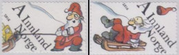 Norwegen MiNr. 1925-26 Weihnachten, Weihnachtsmann Mit Schlitten, Skl (2 Werte) - Ongebruikt