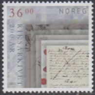 Norwegen MiNr. 1937 Reichsarchiv, Entwurf Des Grundgesetzes (36,00) - Nuevos