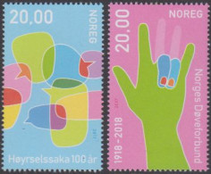 Norwegen MiNr. 1954-56 Gehörsinn Und Sprache (2 Werte) - Nuevos