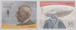 Norwegen Mi.Nr. 2066-2067, 150. Geburtstag Ronald Amundsen, Skl. (2 Werte) - Unused Stamps