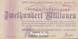 Altona Pick-Nr: S1116 Inflationsgeld Der Deutschen Reichsbahn Altona Gebraucht (III) 1923 200 Millionen Mark - Other & Unclassified