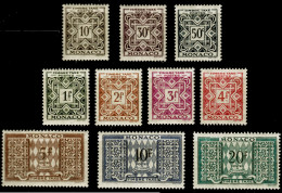 MONACO 1946 YT Tx 29-38 ** - Postage Due